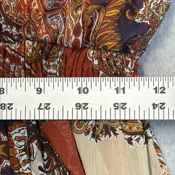 Sweet Storm Asymmetrical High-Low Halter Dress in Brown and Orange - Picture 4 of 8